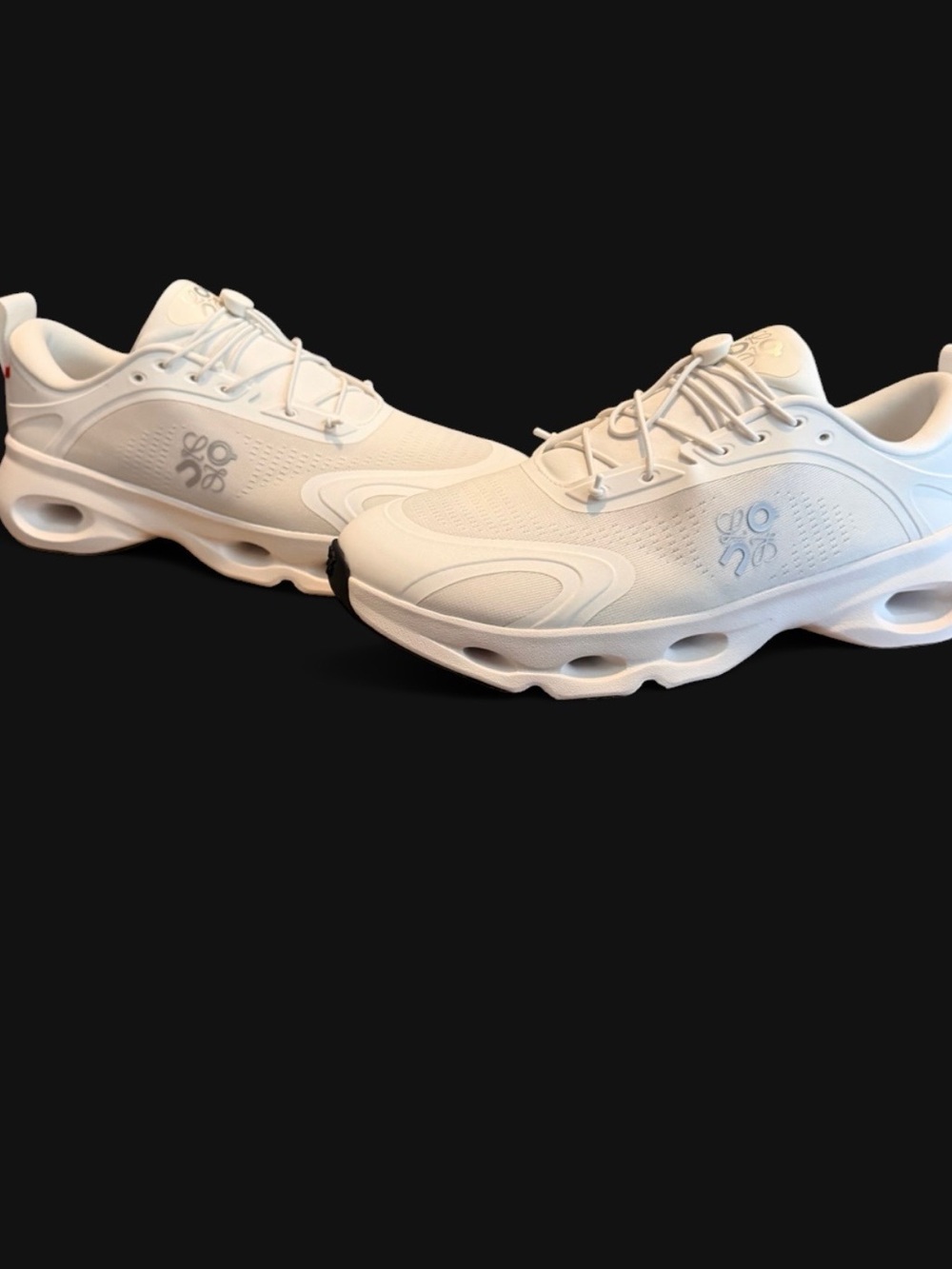 Loewe Men’s All-White Sculpted Sole Sneakers